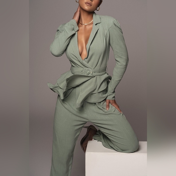 SAGE RIYAH RUFFLE BLAZER and pant - Picture 10 of 12